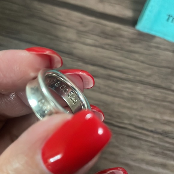 Tiffany & Co 1837 Sterling Silver Band Ring Authentic Size 5.75 - Picture 7 of 7